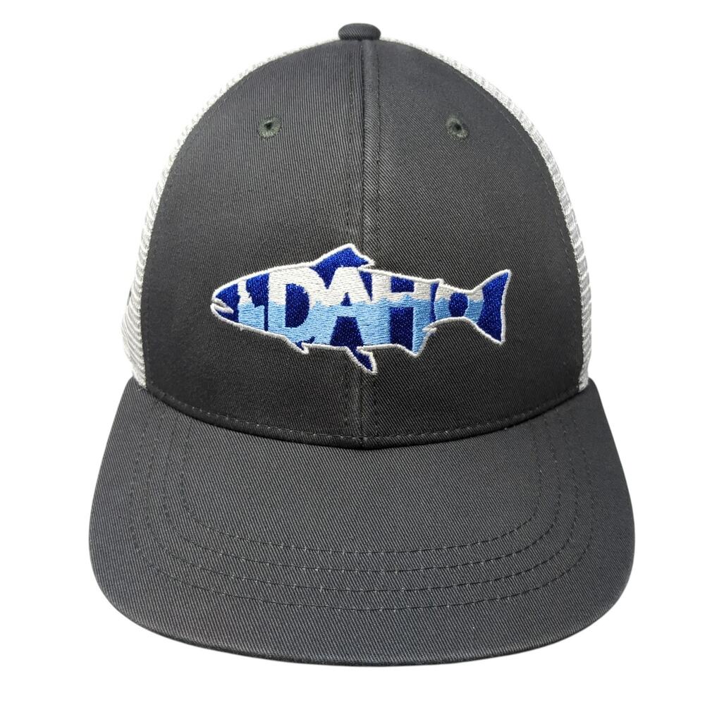 Idaho Snapback Trucker Hat Gray One Size Adjustable Mesh Back Rep Your Water